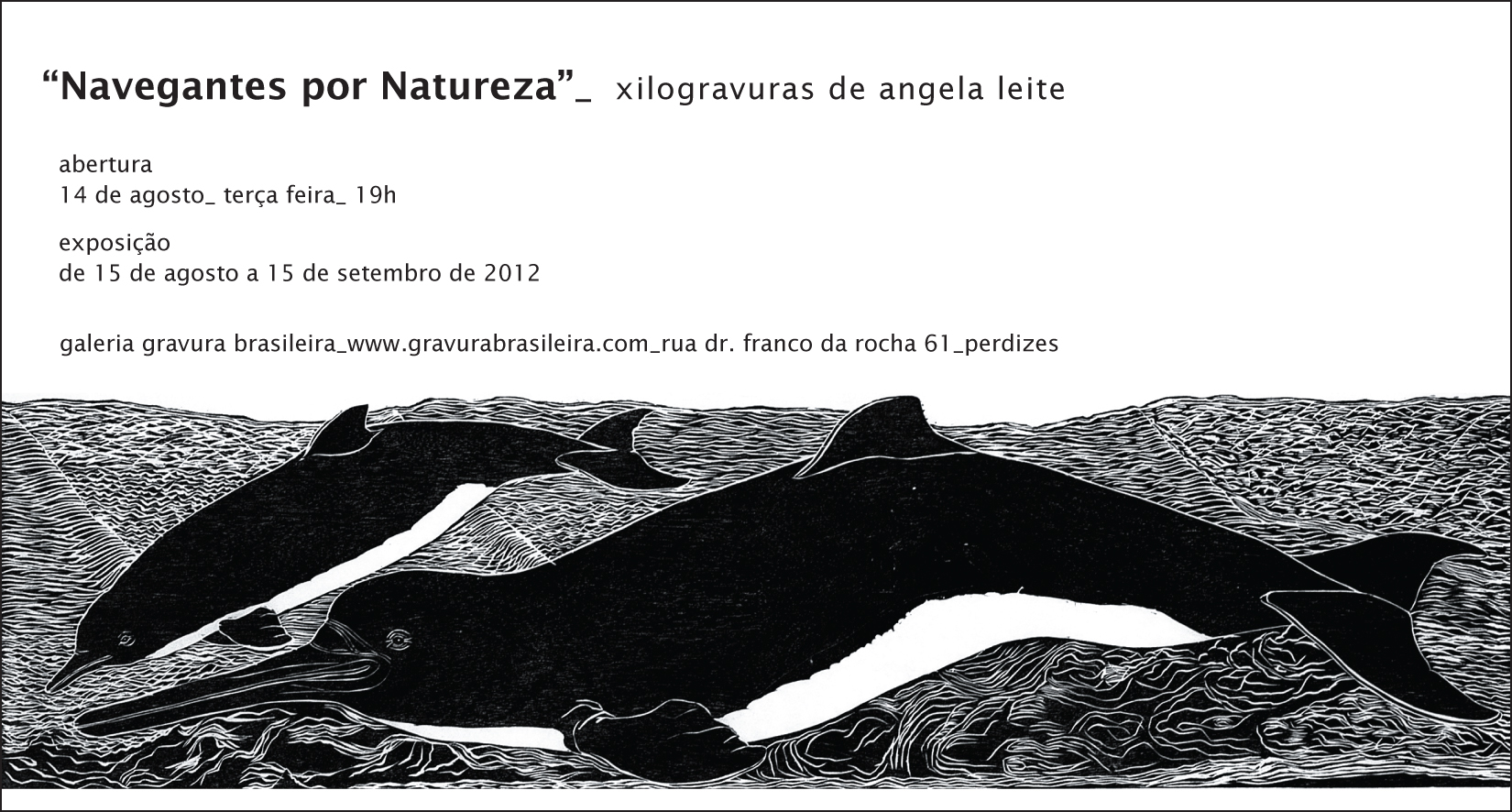 Convite exposição Angela Leite - Navegantes por Natureza