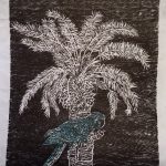 Xilogravura - Angela Leite - Arara Azul Lear Licuri