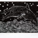 baleotes (2016) Kogia breviceps e Kogia sima Xilogravura, 27 x 36 cm (VxH) Distribuição: Todos os Oceanos à exceção do Ártico e do Antártico