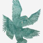 Amazona farinosa Xilogravura, 50 x 41cm (VxH) Distribuiçao: Mato Grosso e Pará, Brasil oriental; do México à Bolívia