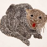 Puma yaguaroundi Xilogravura, 13 x 15 cm (VxH) Distribuição: América do Sul, Central e do Norte (parte Sul)